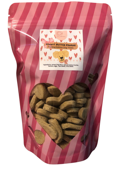 Holidog Valentines Day Collection 💝 Peanut Butter & Banana Dog Treats